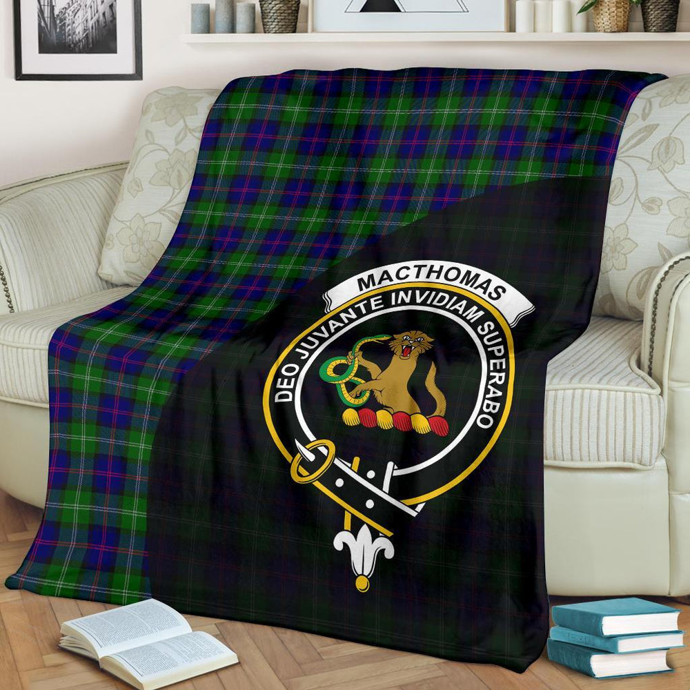 Clan MacThomas Modern Tartan Crest Blanket Wave Style KU85 Clan MacThomas Tartan Today