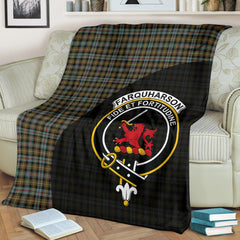 Clan Farquharson Weathered Tartan Crest Blanket Wave Style DO77 Clan Farquharson Tartan Today