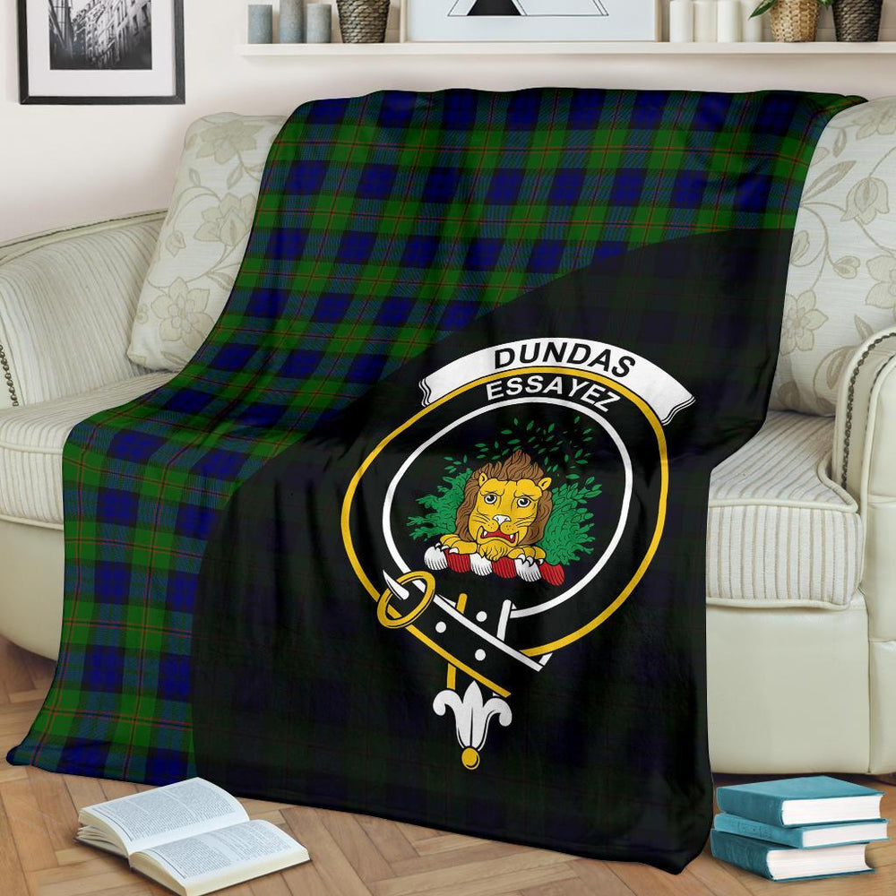 Clan Dundas Modern Tartan Crest Blanket Wave Style AB28 Clan Dundas Tartan Today