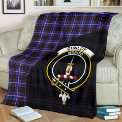 Clan Dunlop Modern Tartan Crest Blanket Wave Style WI44 Clan Dunlop Tartan Today