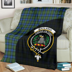 Clan MacLaren Ancient Tartan Crest Blanket Wave Style HI78 Clan Hall Tartan Today