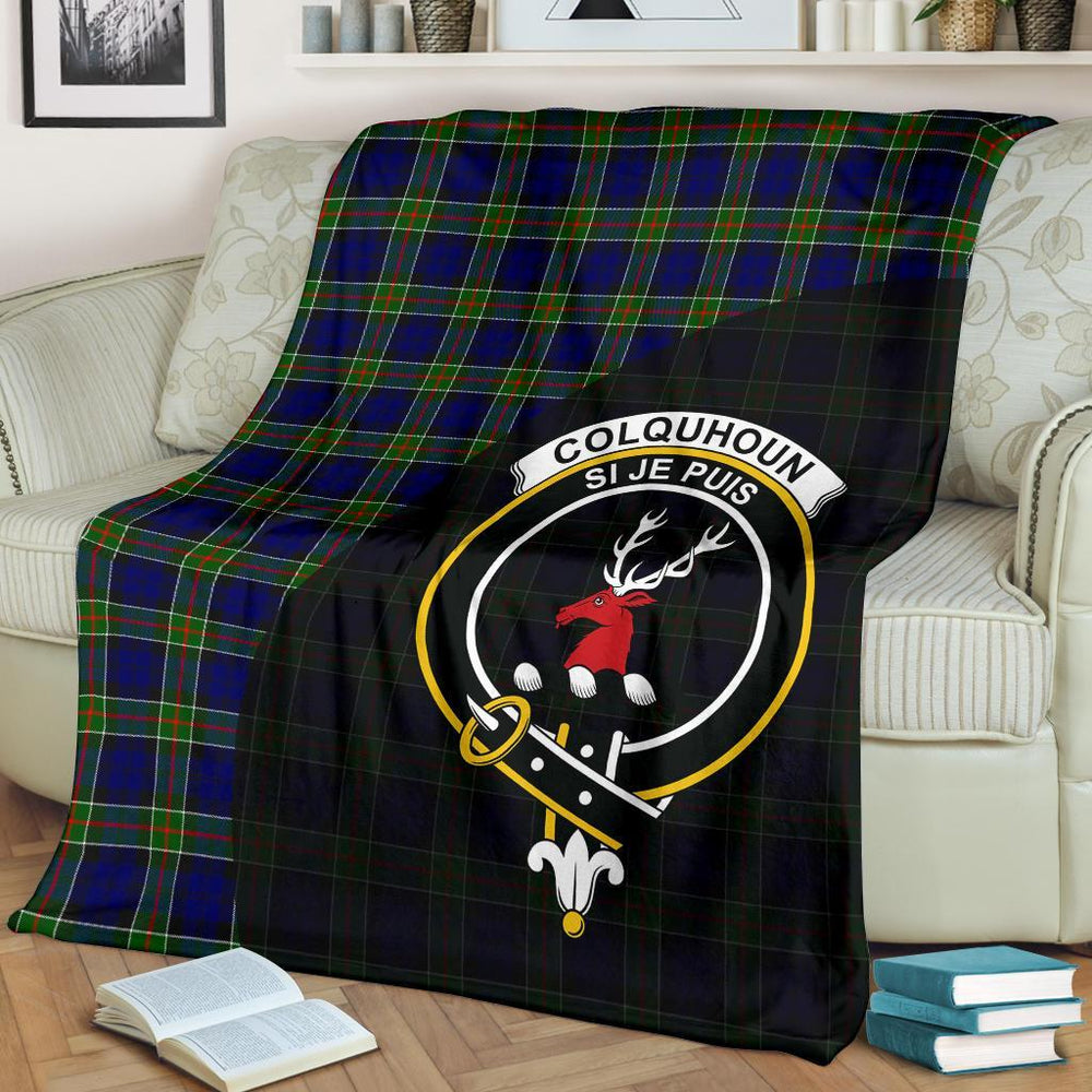 Clan Cockburn Modern Tartan Crest Blanket Wave Style RH19 Clan Cockburn Tartan Today