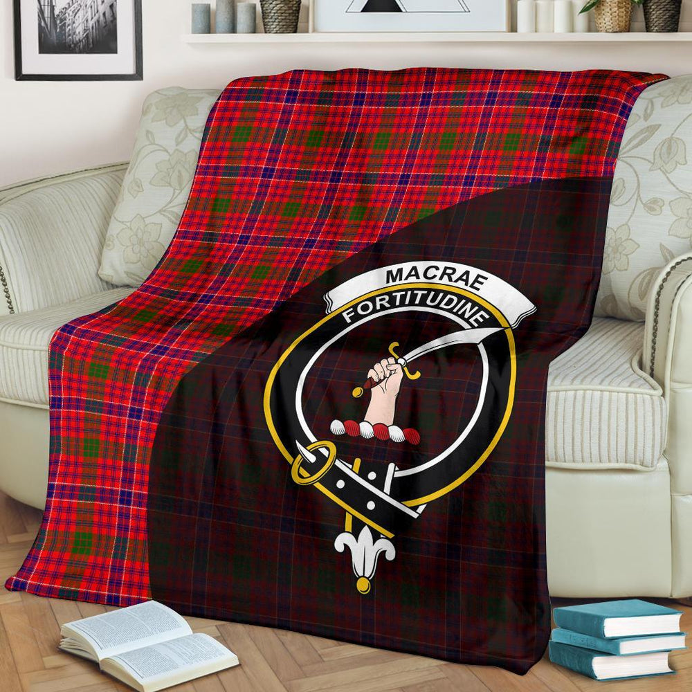 Clan MacRae Modern Tartan Crest Blanket Wave Style FM75 Clan MacRae Tartan Today