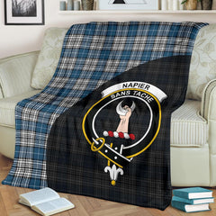 Clan Napier Modern Tartan Crest Blanket Wave Style PH37 Clan Napier Tartan Today