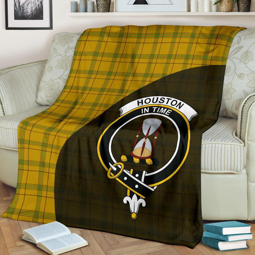 Clan Houston Tartan Crest Blanket Wave Style XY82 Clan Houston Tartan Today