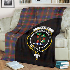 Clan Fraser Hunting Modern Tartan Crest Blanket Wave Style MN89 Clan Fraser Tartan Today