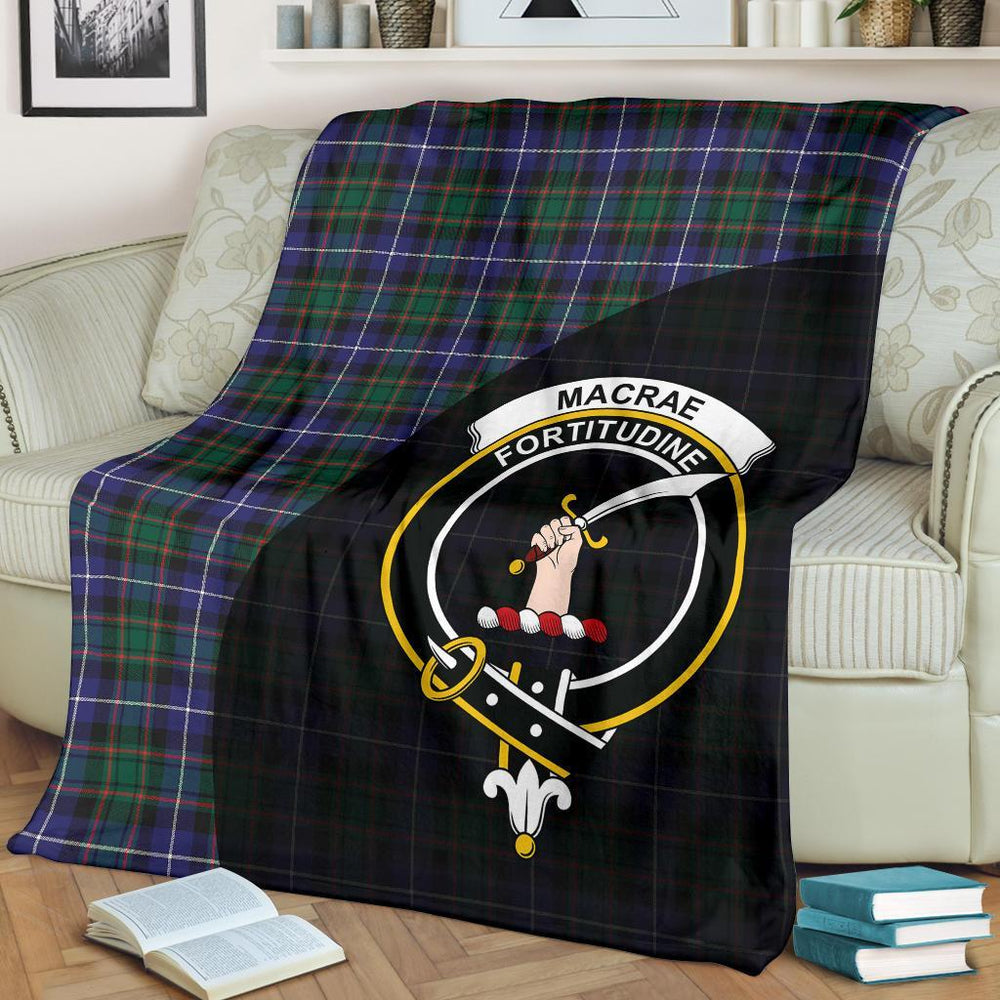 Clan MacRae Hunting Modern Tartan Crest Blanket Wave Style BK60 Clan MacRae Tartan Today
