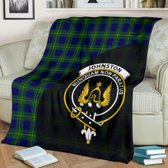 Clan Johnston Modern Tartan Crest Blanket Wave Style GG38 Clan Johnston Tartan Today