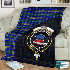 Clan Weir Modern Tartan Crest Blanket Wave Style RR78 Clan Weir Tartan Today