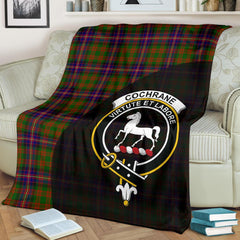 Clan Cochrane Modern Tartan Crest Blanket Wave Style SP47 Clan Cochrane Tartan Today