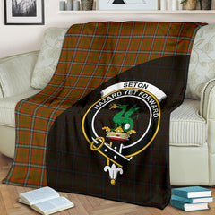Clan Seton Hunting Modern Tartan Crest Blanket Wave Style ZZ50 Clan Seton Tartan Today