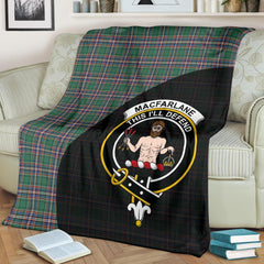 Clan MacFarlane Hunting Ancient Tartan Crest Blanket Wave Style JF40 Clan MacFarlane Tartan Today