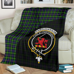 Clan Farquharson Modern Tartan Crest Blanket Wave Style PO12 Clan Farquharson Tartan Today