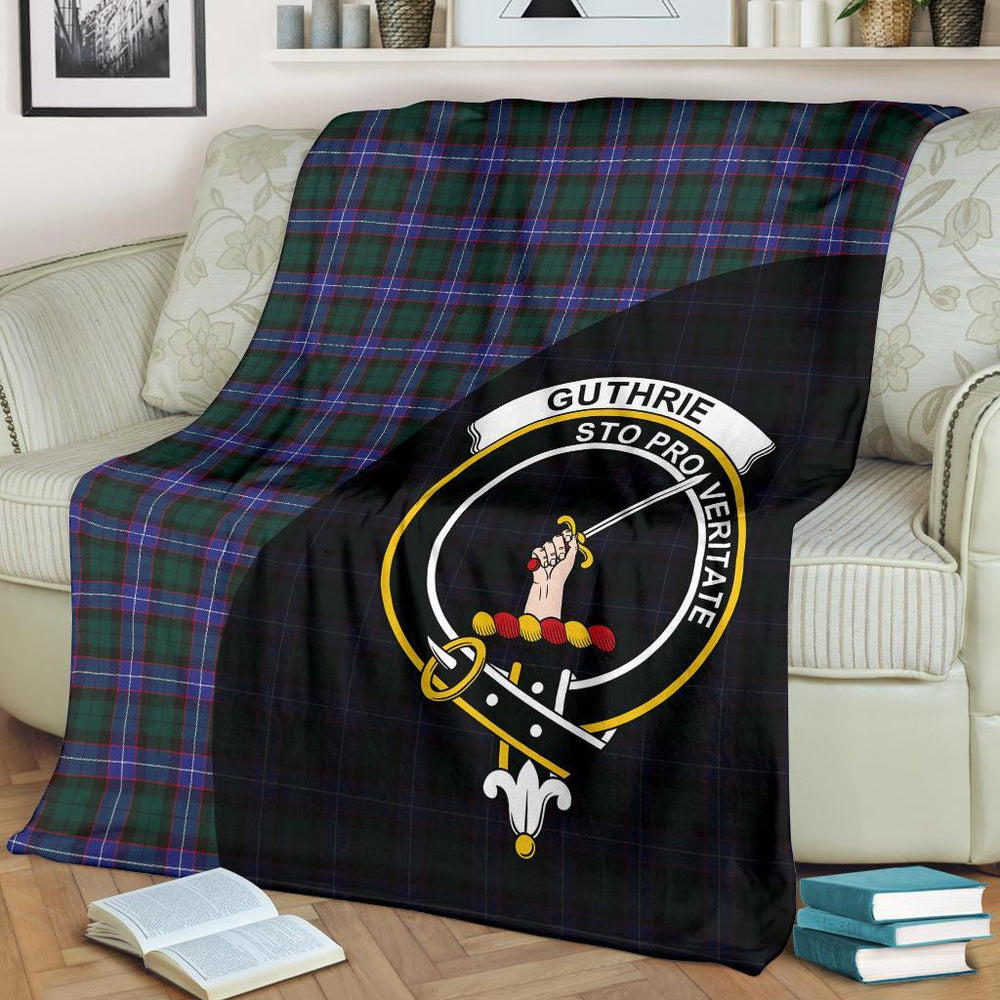Clan Guthrie Modern Tartan Crest Blanket Wave Style PI13 Clan Guthrie Tartan Today