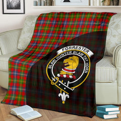 Clan Forrester Tartan Crest Blanket Wave Style VA85 Clan Forrester Tartan Today