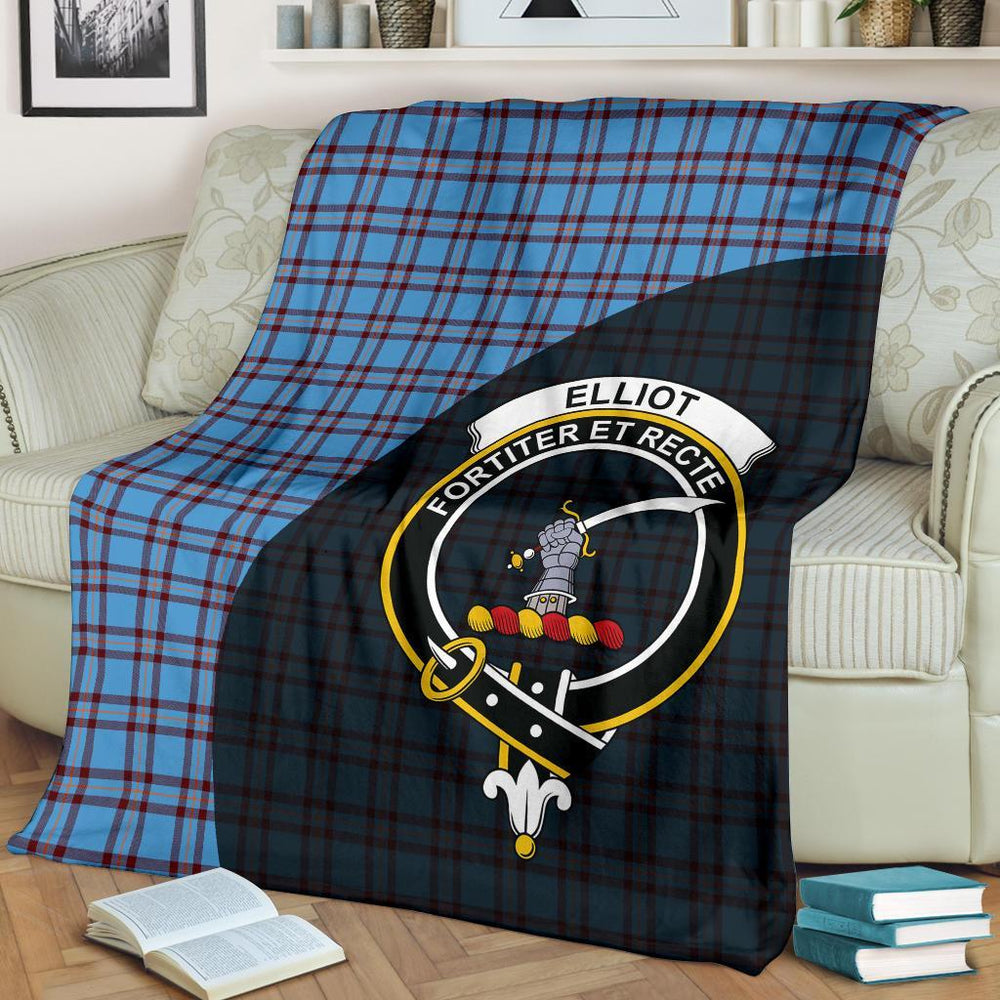 Clan Elliot Ancient Tartan Crest Blanket Wave Style OR25 Clan Elliot Tartan Today