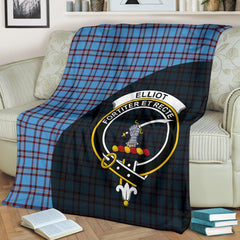 Clan Elliot Ancient Tartan Crest Blanket Wave Style OR25 Clan Elliot Tartan Today
