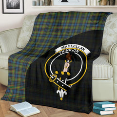 Clan MacLellan Ancient Tartan Crest Blanket Wave Style NT26 Clan Hall Tartan Today