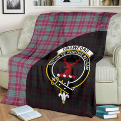 Clan Crawford Ancient Tartan Crest Blanket Wave Style KD48 Clan Crawford Tartan Today