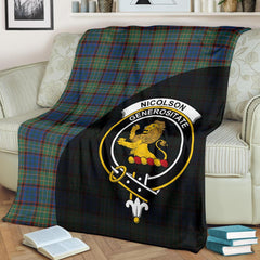 Clan Nicolson Hunting Ancient Tartan Crest Blanket Wave Style UP92 Clan Nicolson Tartan Today