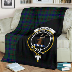 Clan Davidson Modern Tartan Crest Blanket Wave Style LD90 Clan Davidson Tartan Today