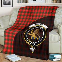 Clan MacFie Tartan Crest Blanket Wave Style PX26 Clan MacPhee_MacFie Tartan Today
