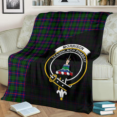 Clan Morrison Modern Tartan Crest Blanket Wave Style OH25 Clan Morrison Tartan Today