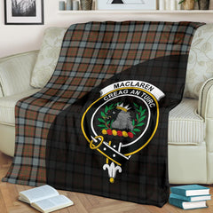 Clan MacLaren Weathered Tartan Crest Blanket Wave Style LV93 Clan Hall Tartan Today