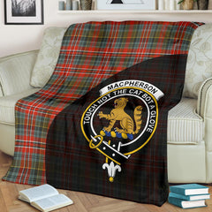 Clan MacPherson Weathered Tartan Crest Blanket Wave Style KA86 Clan MacPherson Tartan Today
