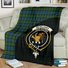 Clan Newlands of Lauriston Tartan Crest Blanket Wave Style EF76 Clan Newlands Tartan Today