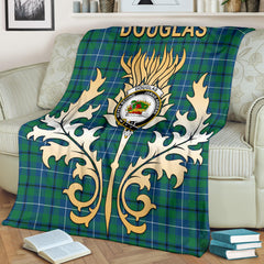Clan Douglas Ancient Tartan Crest Blanket Gold Thistle Style XY48 Clan Douglas Tartan Today