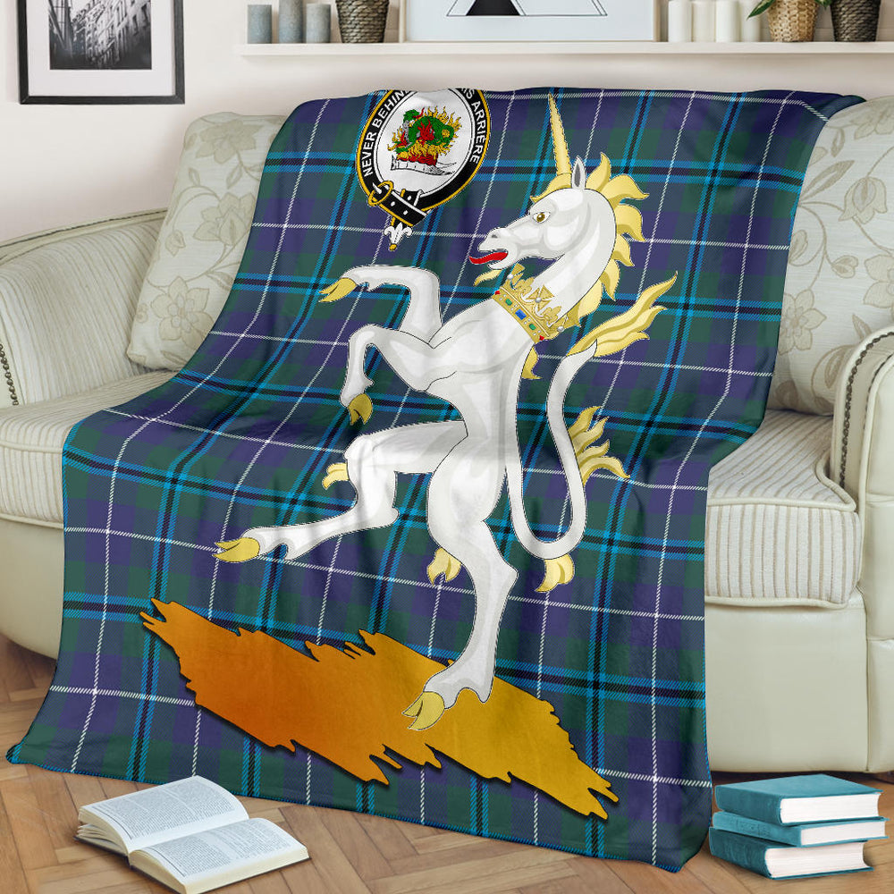 Clan Douglas Modern Tartan Crest Blanket Unicorn Style VV29 Clan Douglas Tartan Today