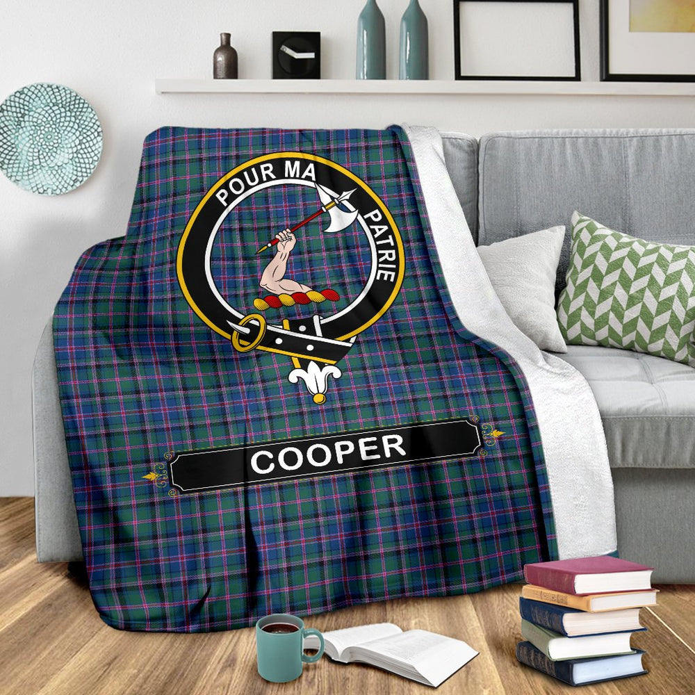Clan Cooper Family Tartan Crest Blanket 3 Sizes GM48 Clan Cooper Tartan Today