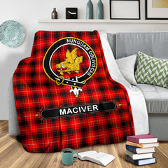 Clan MacIver Family Tartan Crest Blanket 3 Sizes VL81 Clan Hall Tartan Today