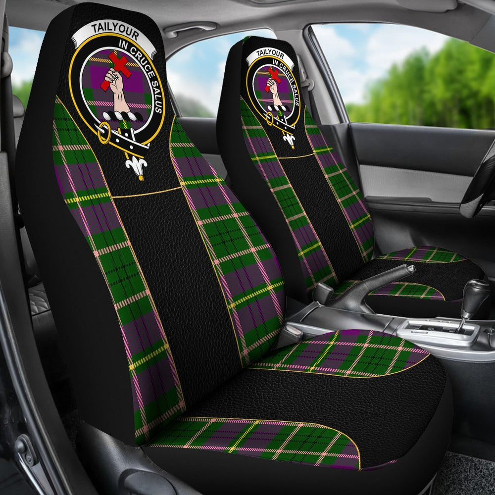 Clan Tailyour (Or Taylor) Tartan Crest Car Seat Cover OX62 Clan Taylor Tartan Today