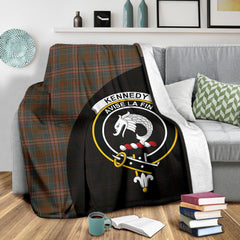 Clan Kennedy Weathered Tartan Crest Blanket 3 Sizes WV62 Clan Kennedy Tartan Today