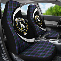 Clan Hunter Modern Tartan Crest Circle Car Seat Cover OB14 Clan Hunter Tartan Today