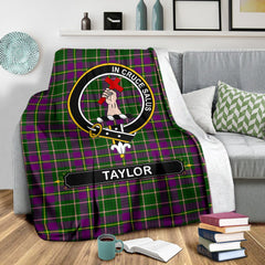 Clan Taylor (Tailyour) Tartan Crest Blanket 3 Sizes ON98 Clan Taylor Tartan Today