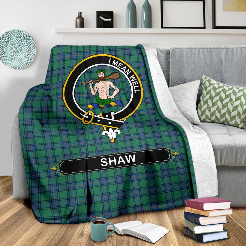 Clan Shaw (of Sauchie) Tartan Crest BlanketsHY50 Clan Shaw Tartan Today