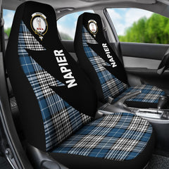 Clan Napier Tartan Crest Flash Style Car Seat Cover JX74 Clan Napier Tartan Today