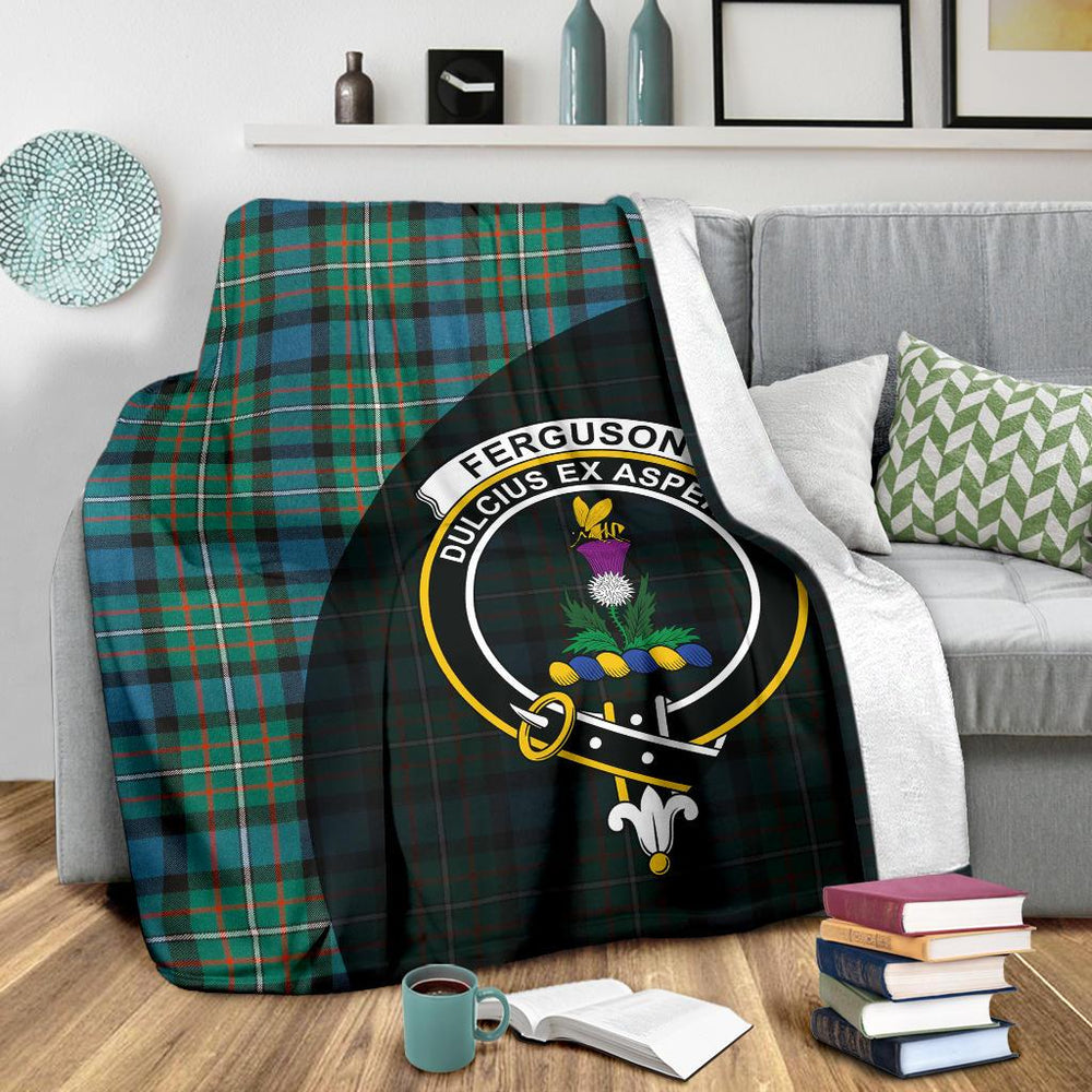 Clan Ferguson Ancient Tartan Crest Blanket 3 Sizes ID51 Clan Hall Tartan Today