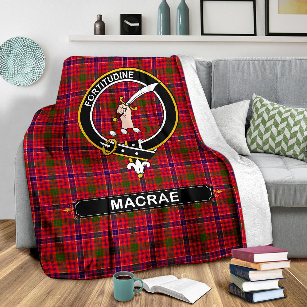Clan MacRae Tartan Crest Blanket 3 Sizes MV75 Clan MacRae Tartan Today