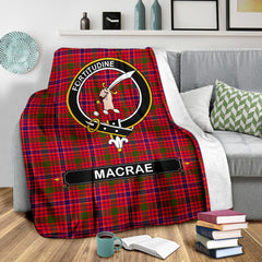 Clan MacRae Tartan Crest Blanket 3 Sizes MV75 Clan MacRae Tartan Today