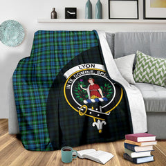 Clan Lyon Tartan Crest Blanket Wave Style BY68 Clan Hall Tartan Today