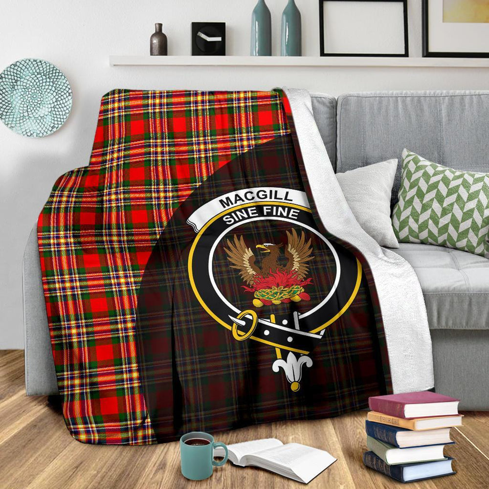 Clan MacGill Modern Tartan Crest Blanket Wave Style EY77 Clan MacGill Tartan Today