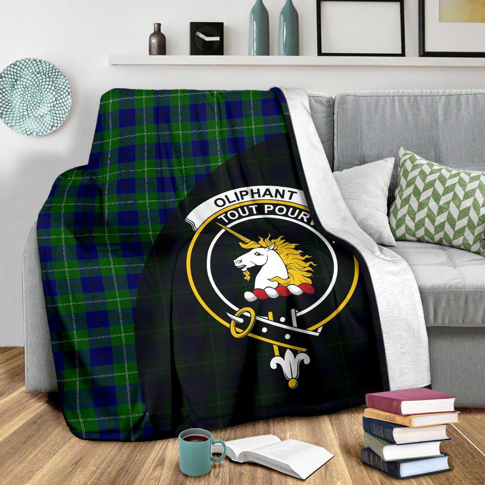 Clan Oliphant Modern Tartan Crest Blanket Wave Style BR29 Clan Oliphant Tartan Today