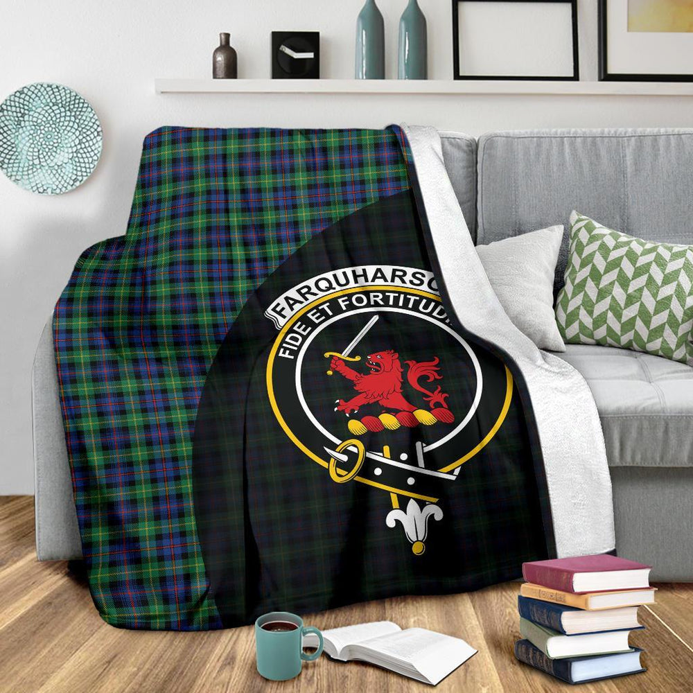 Clan Farquharson Ancient Tartan Crest Blanket Wave Style ZN65 Clan Farquharson Tartan Today