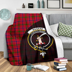 Clan MacRae Modern Tartan Crest Blanket Wave Style FM75 Clan MacRae Tartan Today