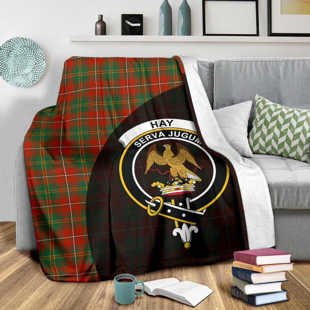 Clan Hay Ancient Tartan Crest Blanket Wave Style NR46 Clan Hay Tartan Today