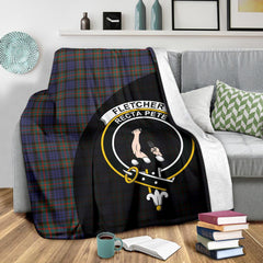 Clan Fletcher of Dunans Tartan Crest Blanket Wave Style JQ66 Clan Fletcher Tartan Today